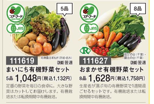 パルシステム有機野菜セット